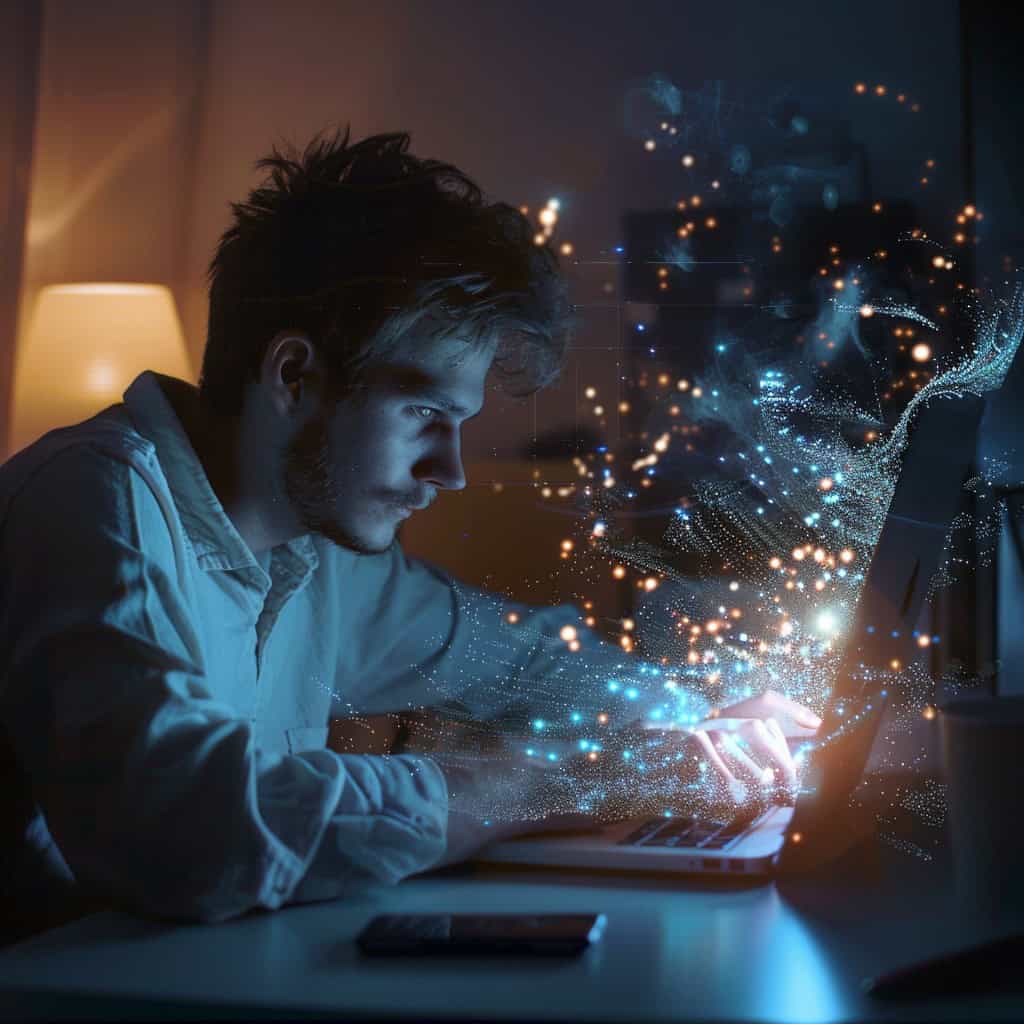 Expert en stratégie digitale analysant des données d'un audit SEO express
